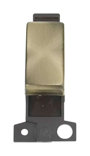 Click MiniGrid MD075AB 10A 3 Position Retractive Switch Ingot Module - Antique Brass