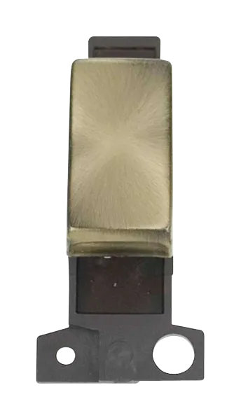 Click MiniGrid MD075AB 10A 3 Position Retractive Switch Ingot Module - Antique Brass