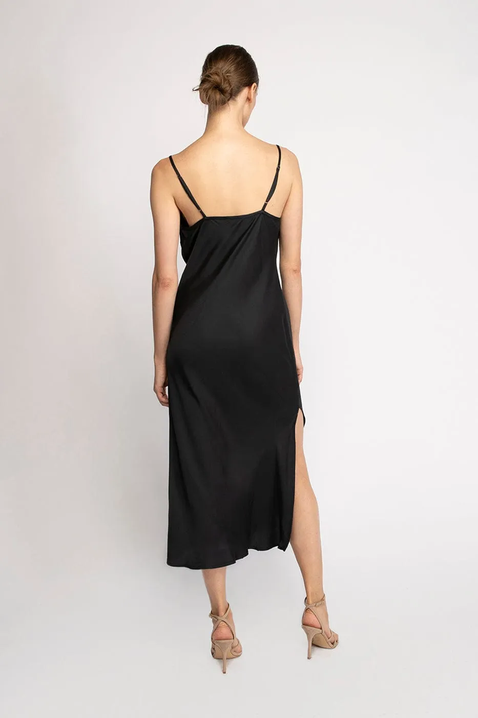 Cowl Neck Satin TENCEL™ Midi Dress | Multiple Colours
