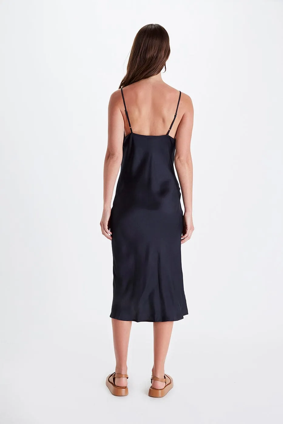 Cowl Neck Satin TENCEL™ Midi Dress | Multiple Colours