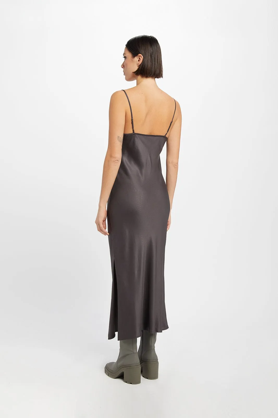 Cowl Neck TENCEL™ Modal Vegan Midi Dress | Mulch