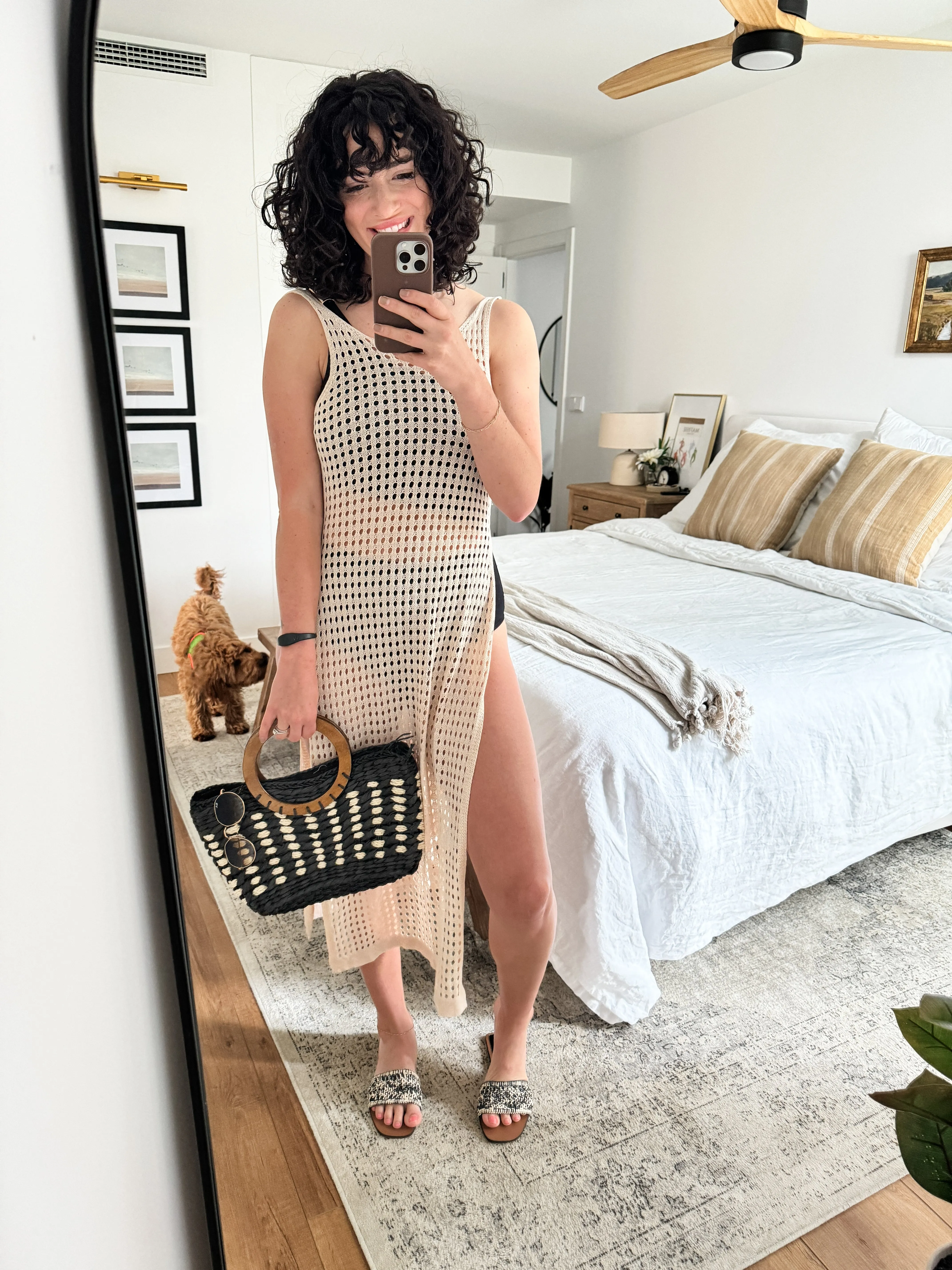 Crochet Backless Cover Up Dress