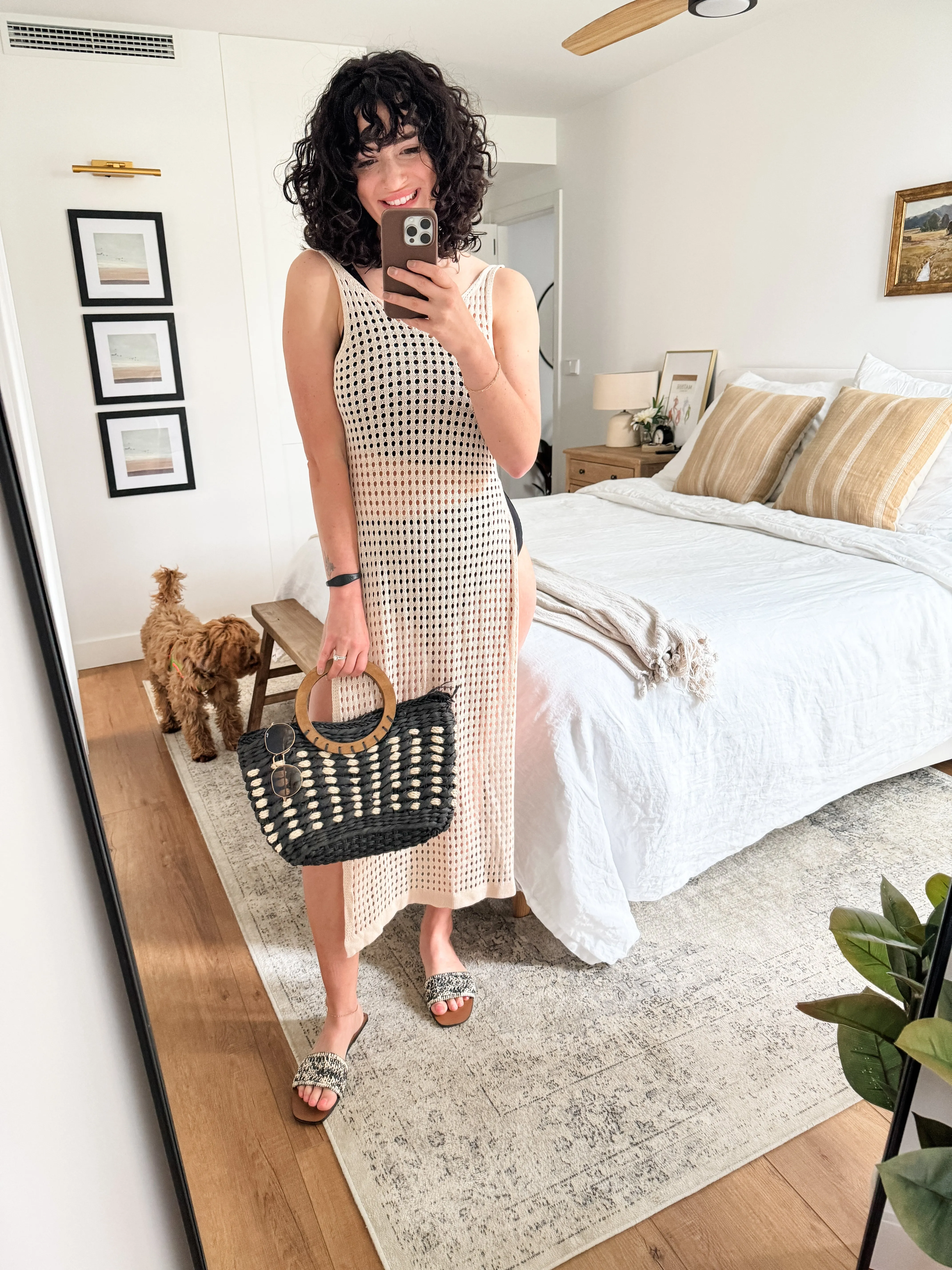 Crochet Backless Cover Up Dress
