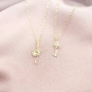 Dainty Birth Flower Charm Necklace