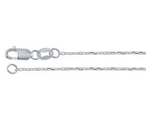 Diamond Cut Cable Sterling Silver 1mm Chain