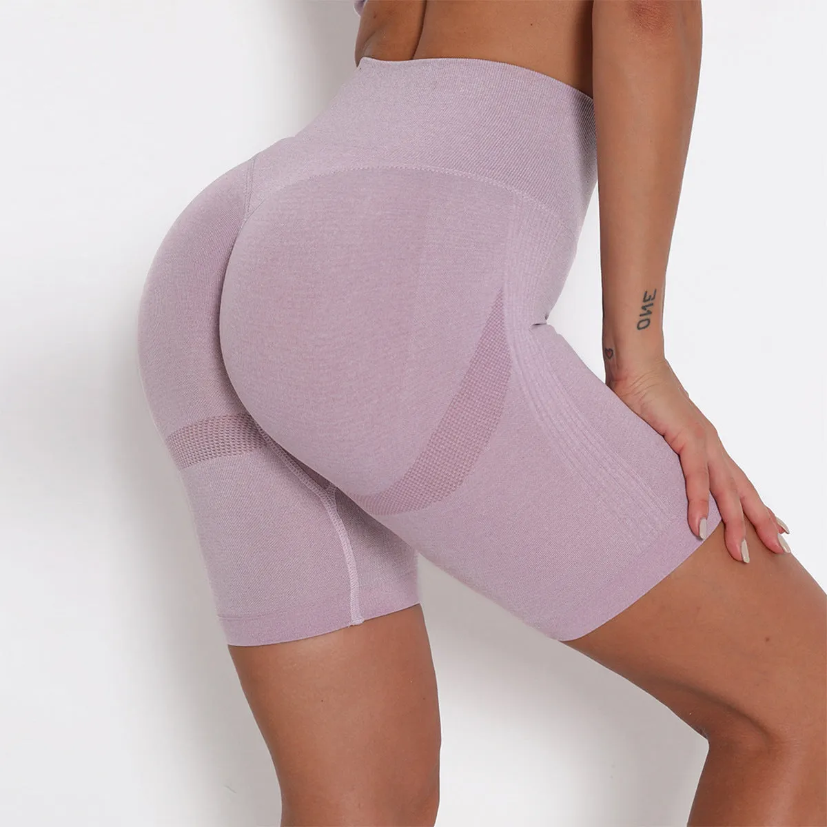 Dinazah Women High Waist Hip Lift Yoga Shorts