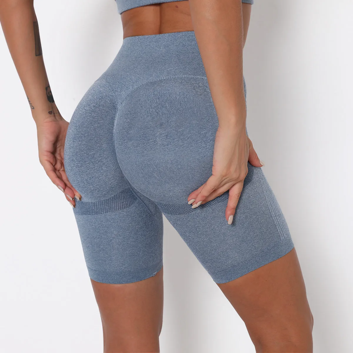 Dinazah Women High Waist Hip Lift Yoga Shorts