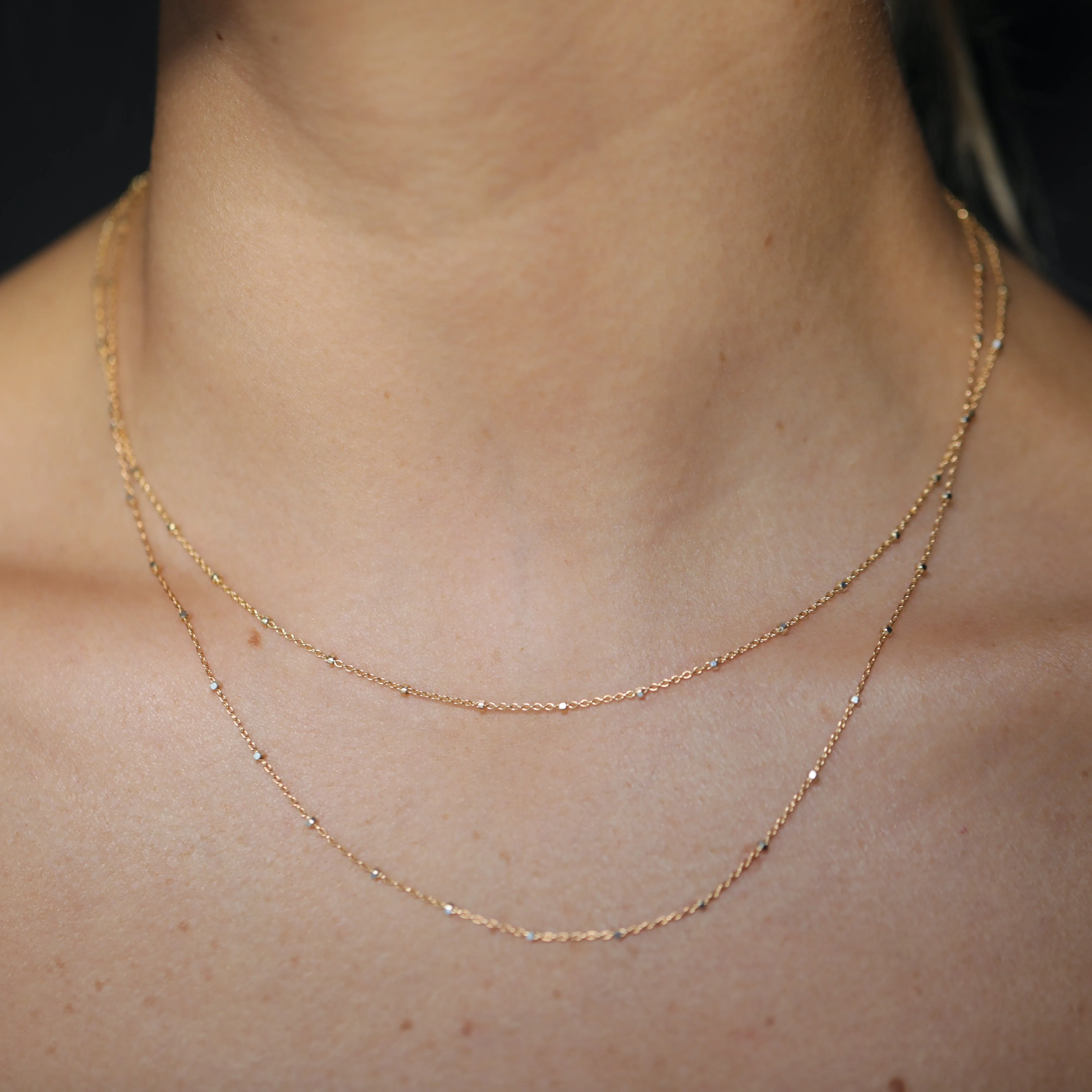 Dot Chain Choker - 14K Gold Filled