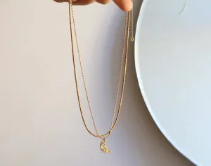 Double Moon Necklace