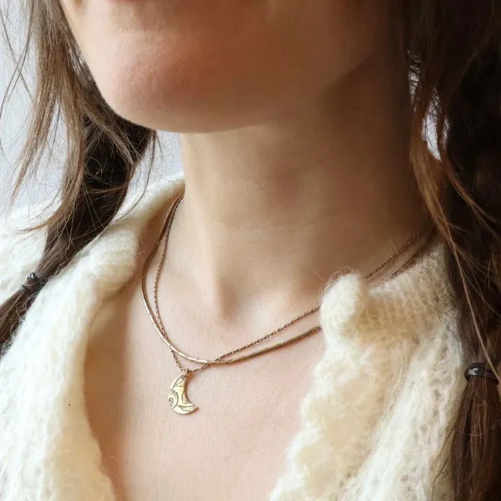 Double Moon Necklace