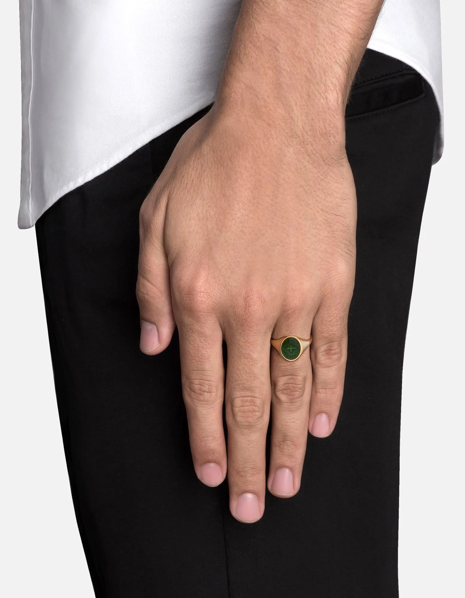 Dove Ring, Gold Vermeil/Emerald