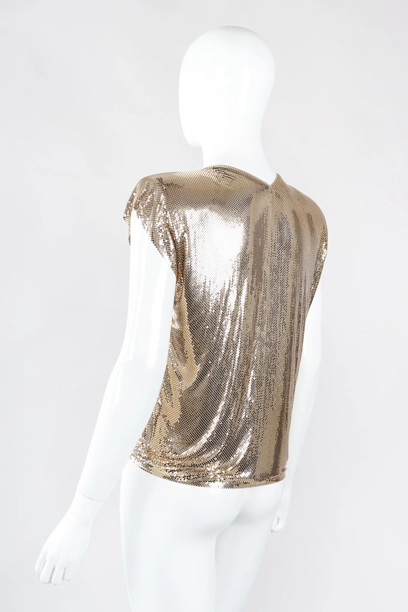 Draped Liquid Gold Twist Top