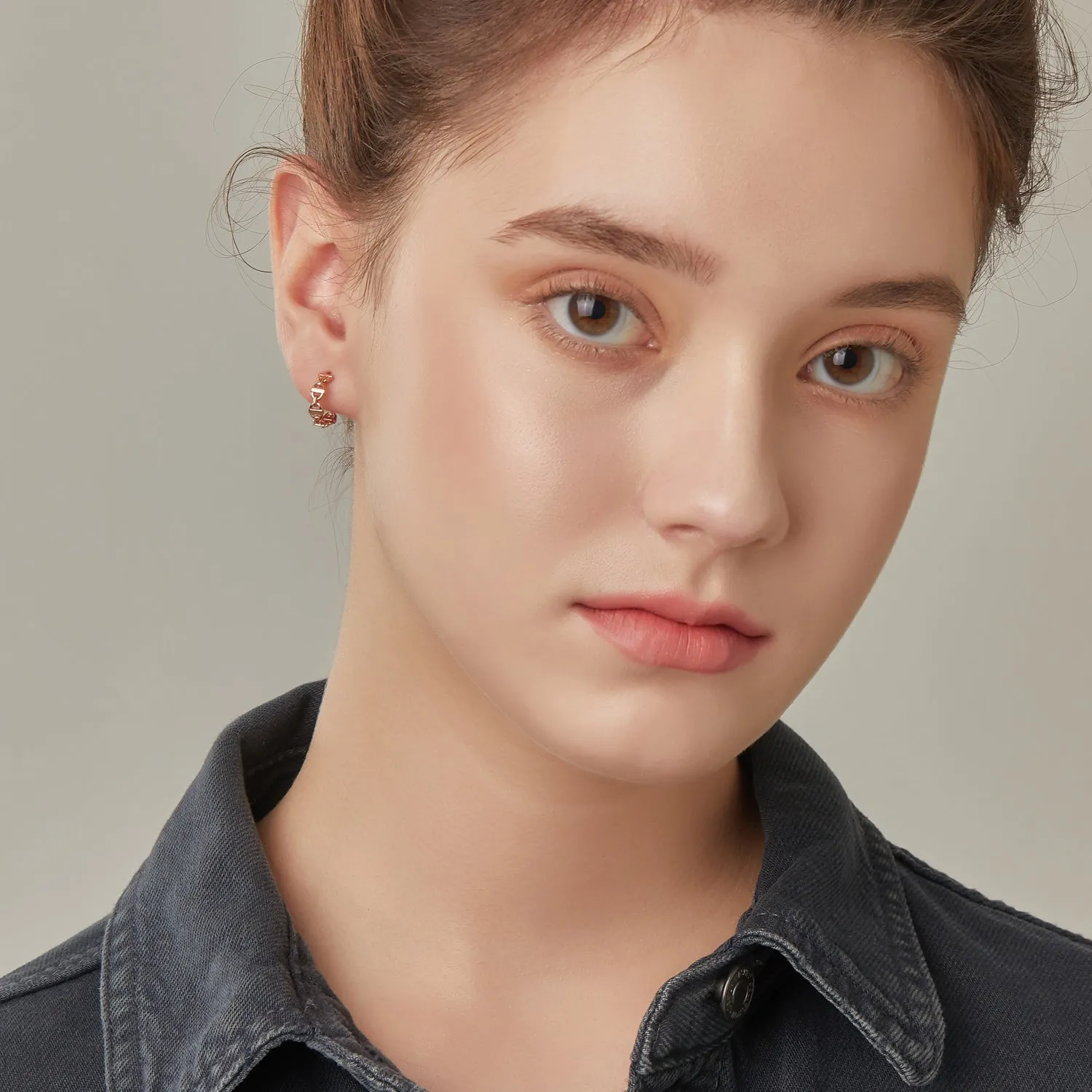 Dual D.D Gold Earring JDRERVF07XX