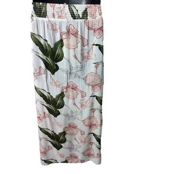 Elan Side Split Skirt Maxi With Self Tie