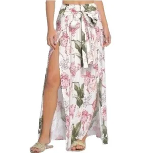 Elan Side Split Skirt Maxi With Self Tie
