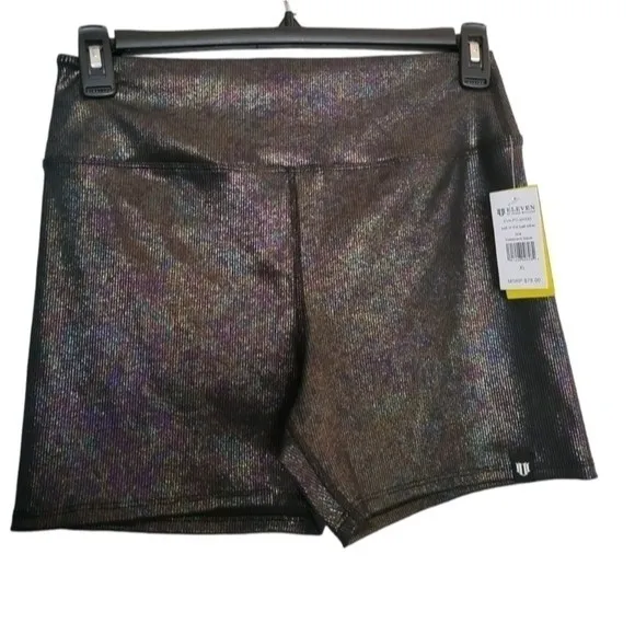 ELEVEN BY VENUS WILLIAMS Bell Of The Ball High Waist Rib Tennis Bike Shorts XL‌‌