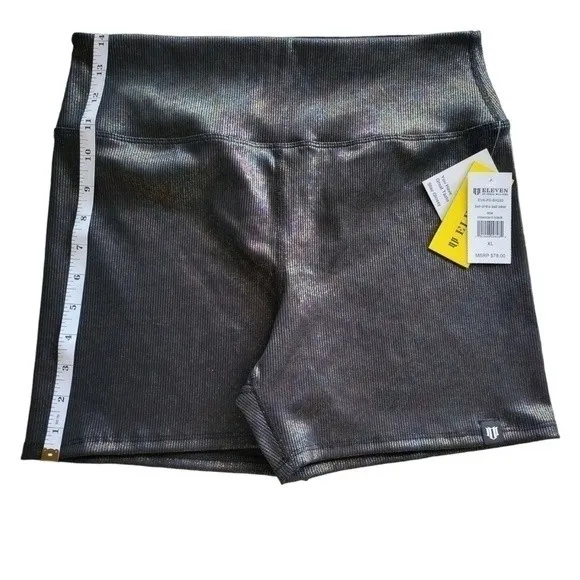 ELEVEN BY VENUS WILLIAMS Bell Of The Ball High Waist Rib Tennis Bike Shorts XL‌‌