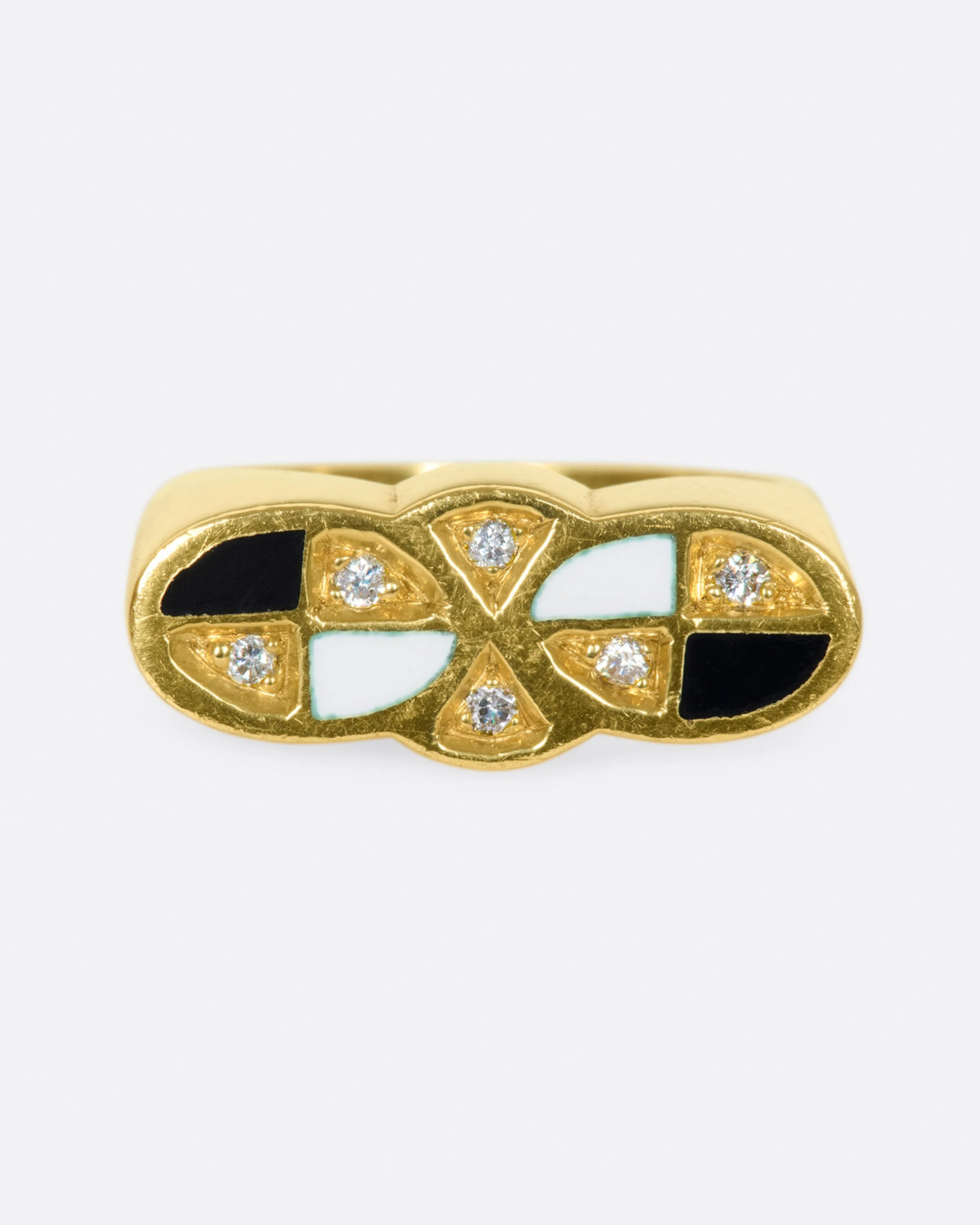 Enamel & Diamond Infinity Ring