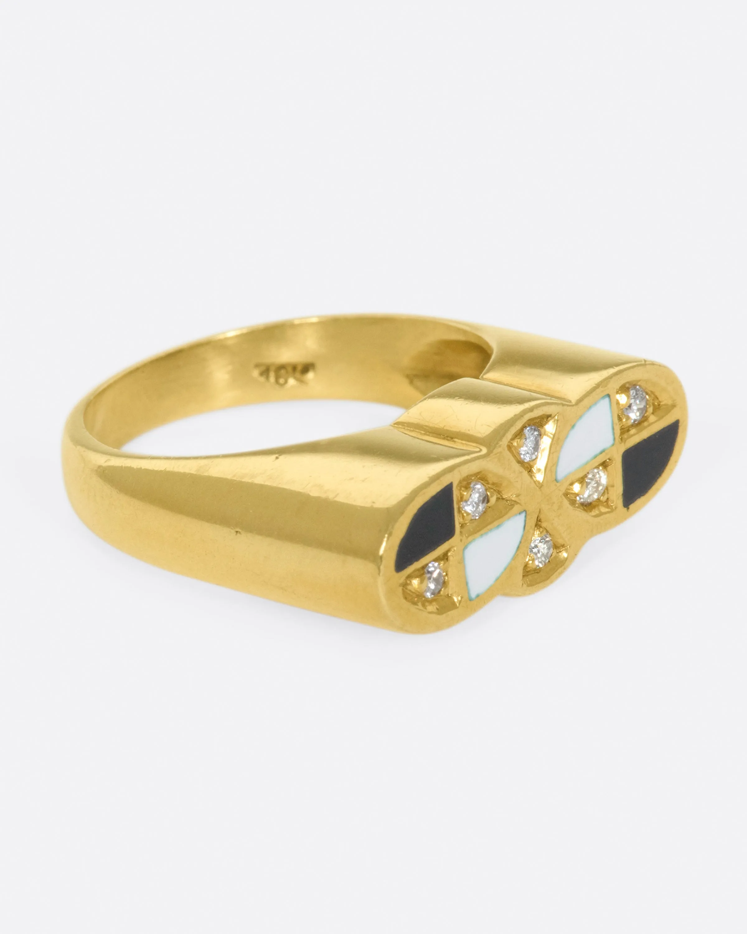 Enamel & Diamond Infinity Ring