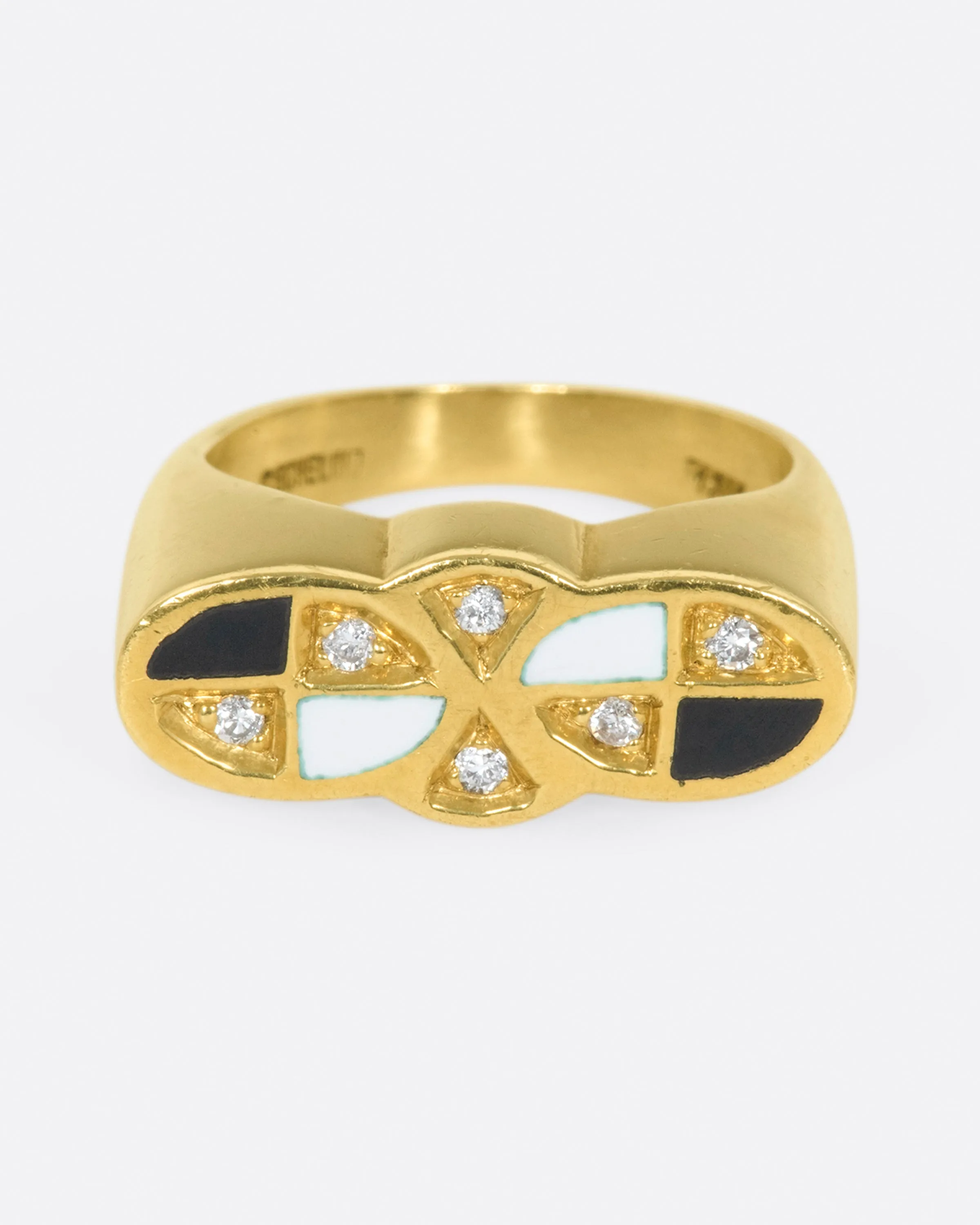 Enamel & Diamond Infinity Ring