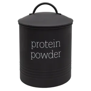 Enamelware Protein Powder Canister (Black, Case of 8)
