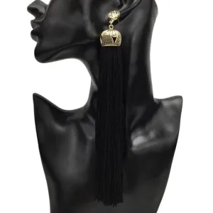 Extra Long Tassel Drop Dangle Bohemian Earrings