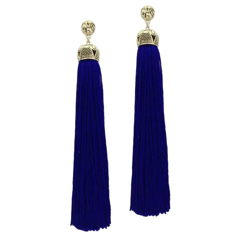 Extra Long Tassel Drop Dangle Bohemian Earrings