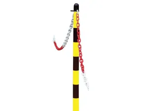 Faithfull Plastic Post For Chain - Yellow / Black