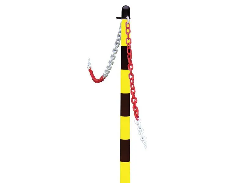 Faithfull Plastic Post For Chain - Yellow / Black