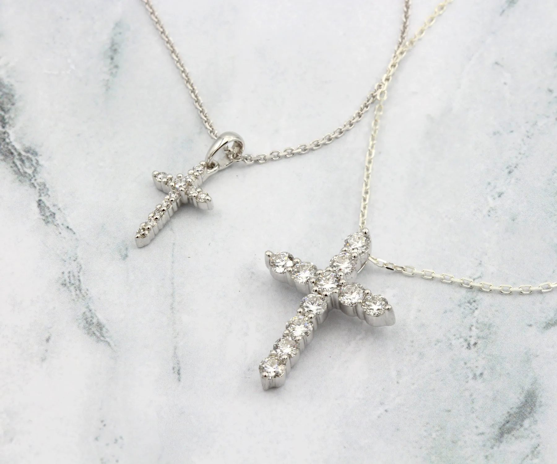 Fancy Mini Cross Diamond Pendant