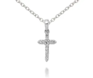 Fancy Mini Cross Diamond Pendant