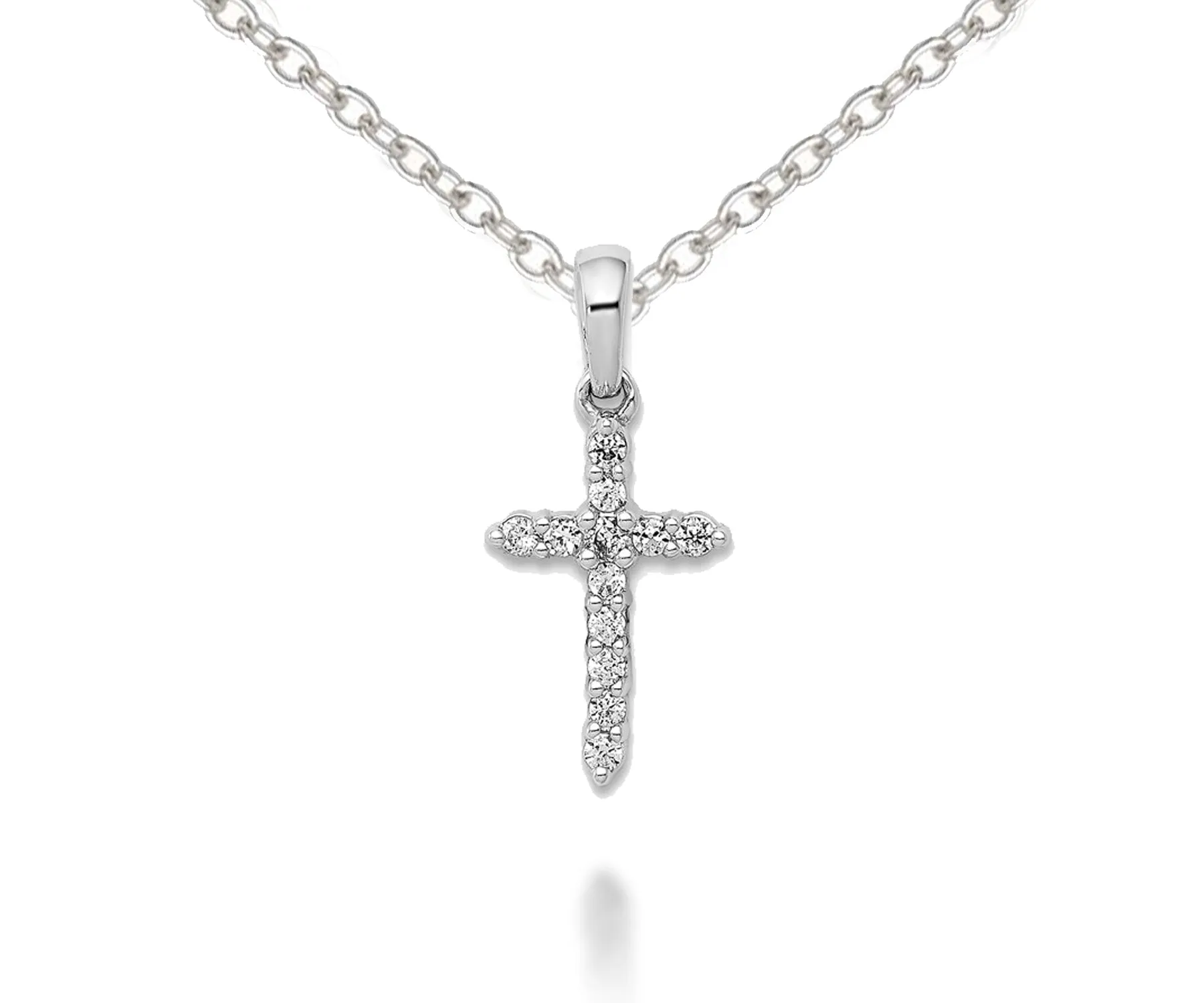 Fancy Mini Cross Diamond Pendant