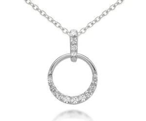 Fancy Open Circle Diamond Pendant