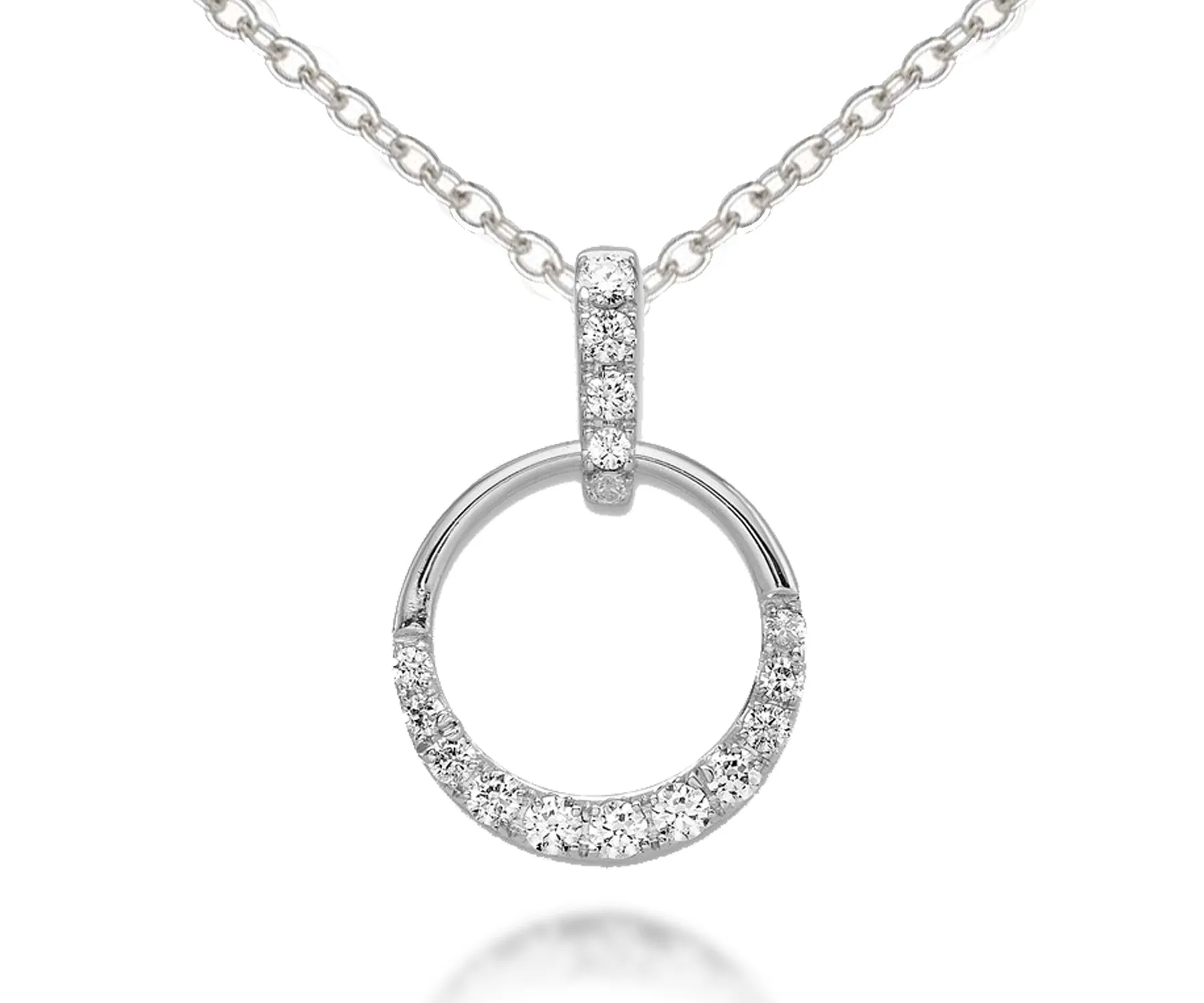 Fancy Open Circle Diamond Pendant