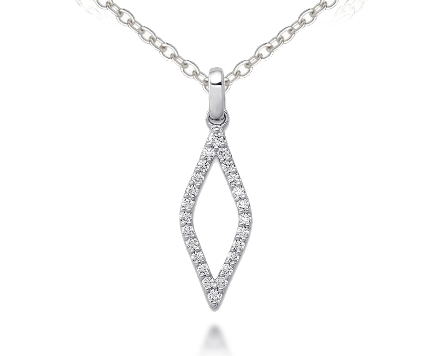 Fancy Open Marquise Diamond Pendant