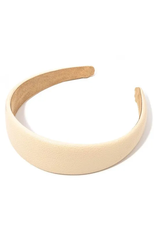 Faux Leather Simple Headband