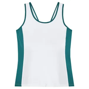 Fila Women's LA Finale V Back Tank - White/Deep Lake