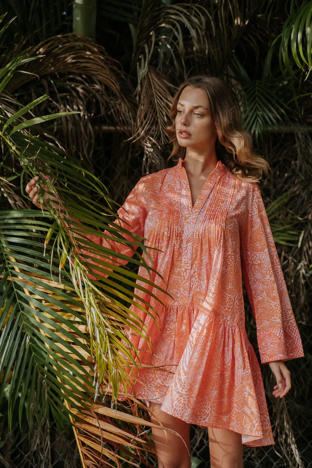 FIORE DRESS - ANIMAL ORANGE