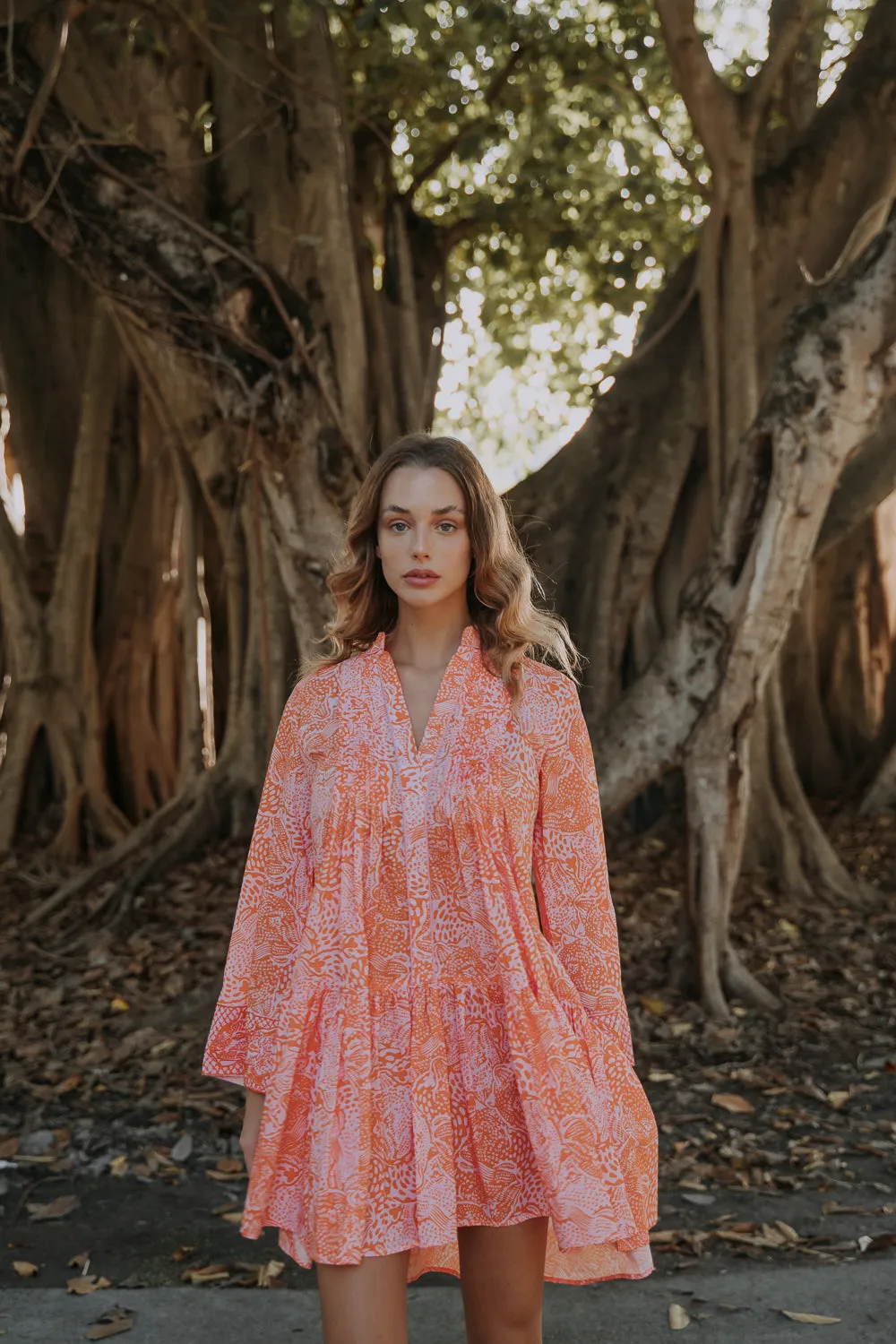 FIORE DRESS - ANIMAL ORANGE