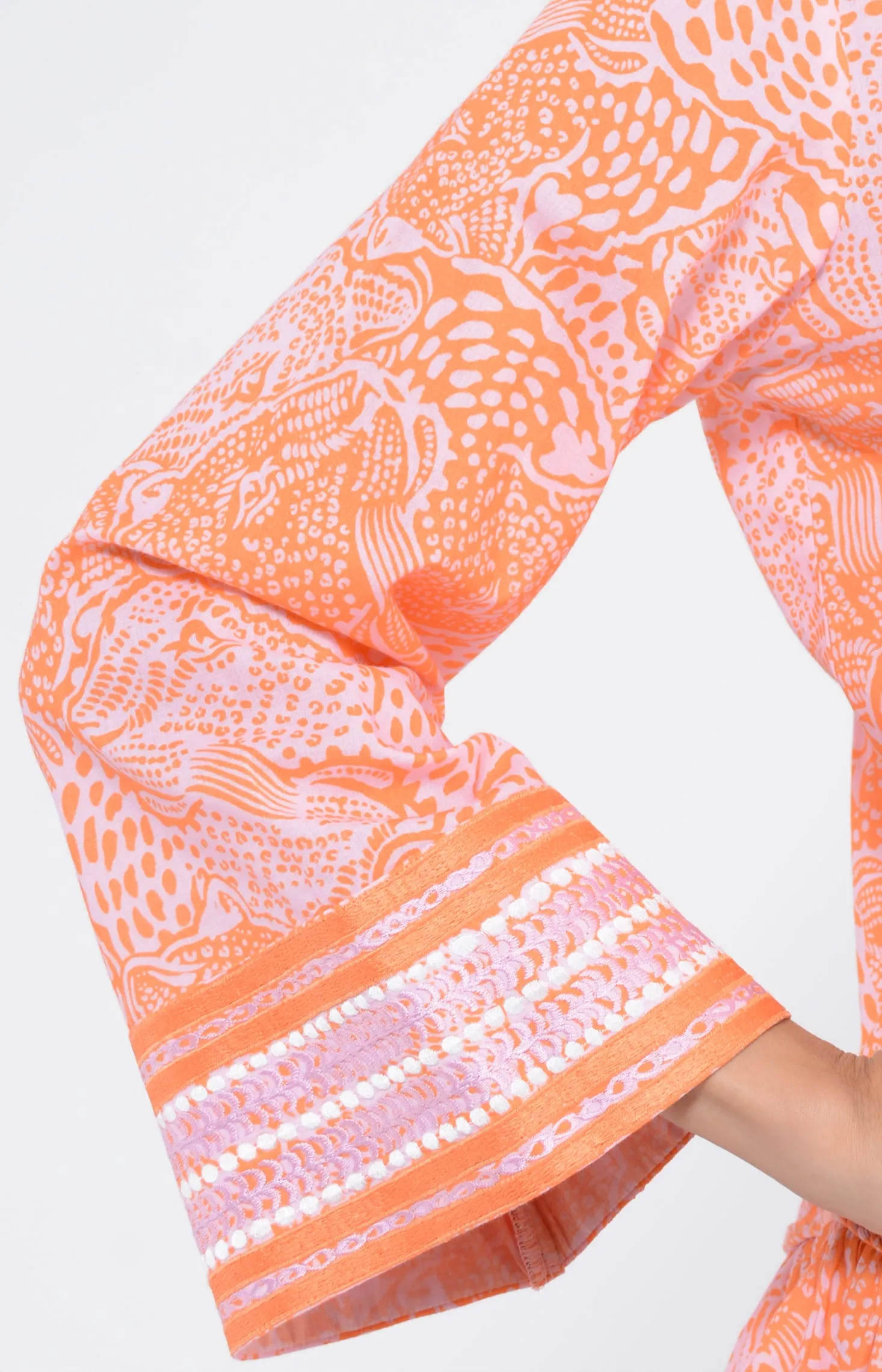 FIORE DRESS - ANIMAL ORANGE