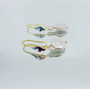 Flame Baroque Pearl Earrings