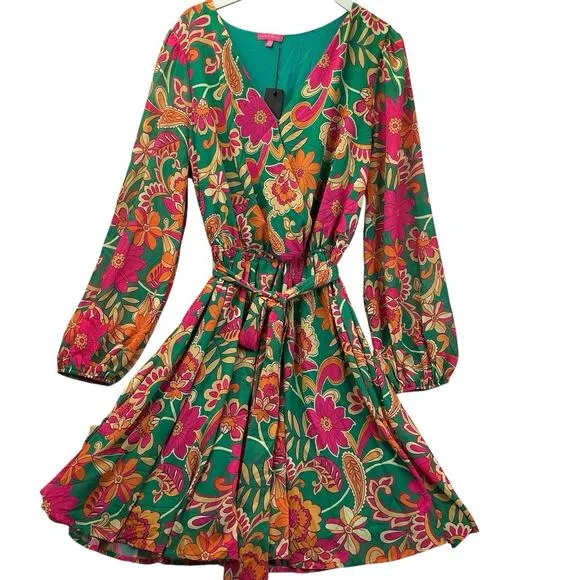 Flying Tomato Dress Women Plus Size 2X Colorful Floral Midi Maxi Occasion