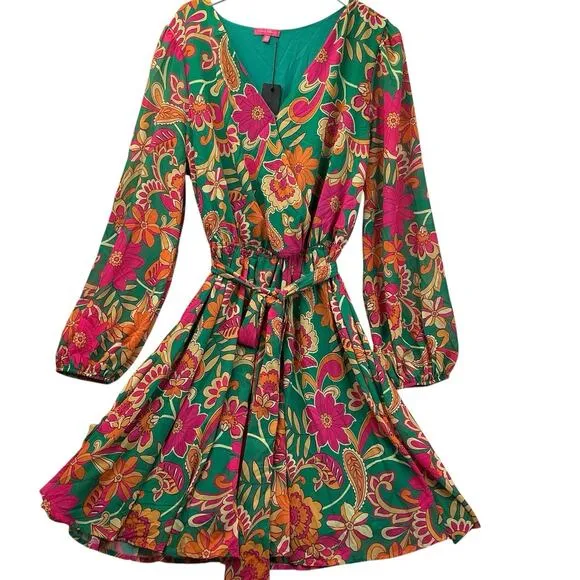 Flying Tomato Dress Women Plus Size 2X Colorful Floral Midi Maxi Occasion