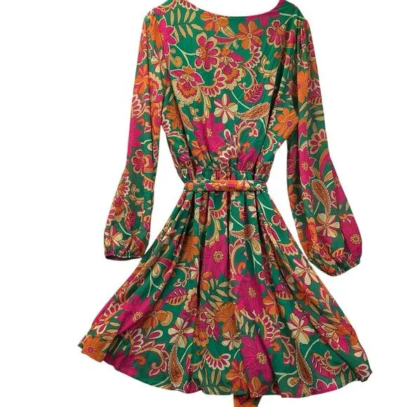 Flying Tomato Dress Women Plus Size 2X Colorful Floral Midi Maxi Occasion
