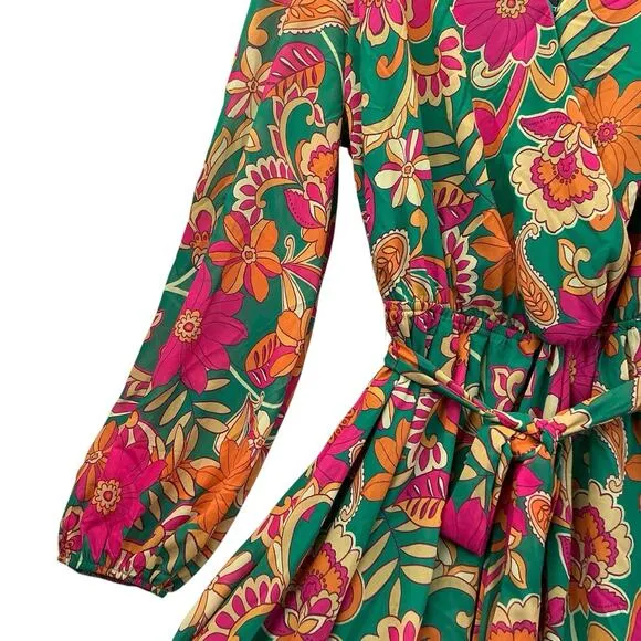 Flying Tomato Dress Women Plus Size 2X Colorful Floral Midi Maxi Occasion