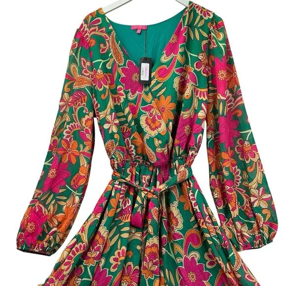 Flying Tomato Dress Women Plus Size 2X Colorful Floral Midi Maxi Occasion