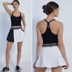 FP Movement Round Robin Color Block Skirt, Black/ White, size M NWOT