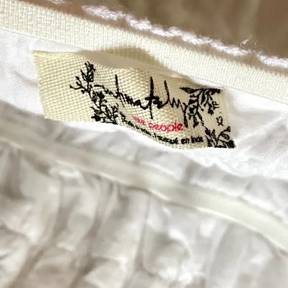 Free People elena scalloped hem embroidered eyelet shorts white