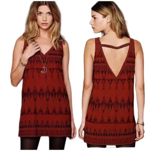 Free People France’s Mini Beaded Bohemian Shift Dress