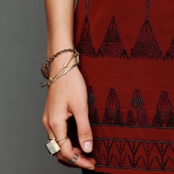 Free People France’s Mini Beaded Bohemian Shift Dress